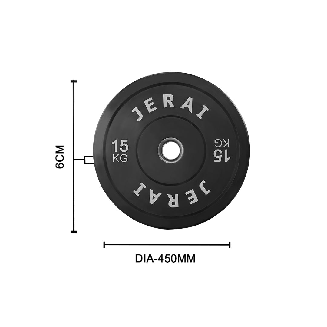 BLACK BUMPER PLATES SET 150KG