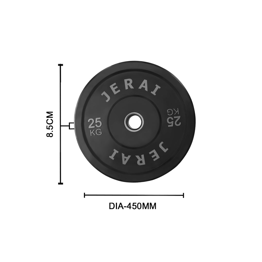 BLACK BUMPER PLATES SET 150KG