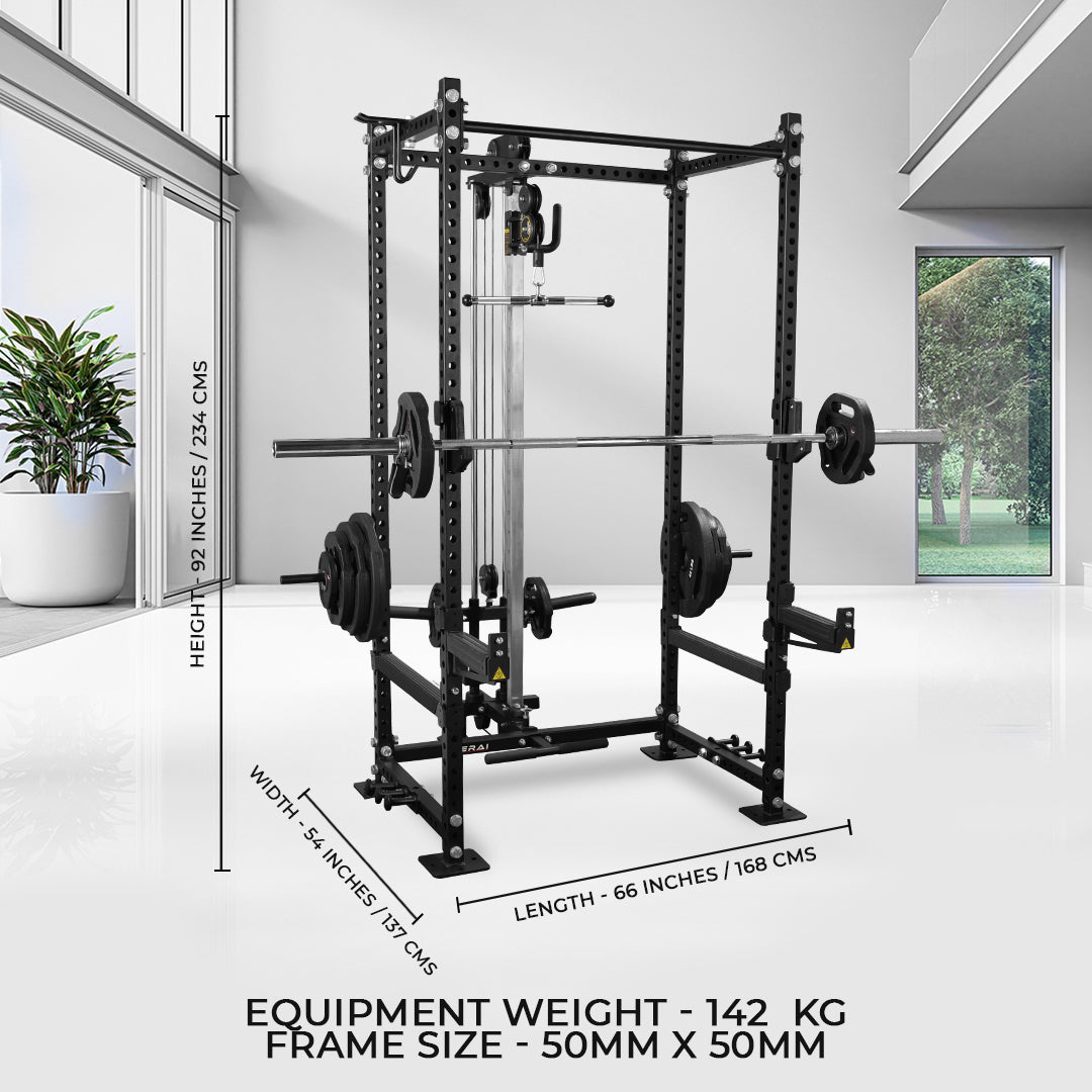 GYM BOX WITH HIGH LOW PULLEY - PLATE LOADED