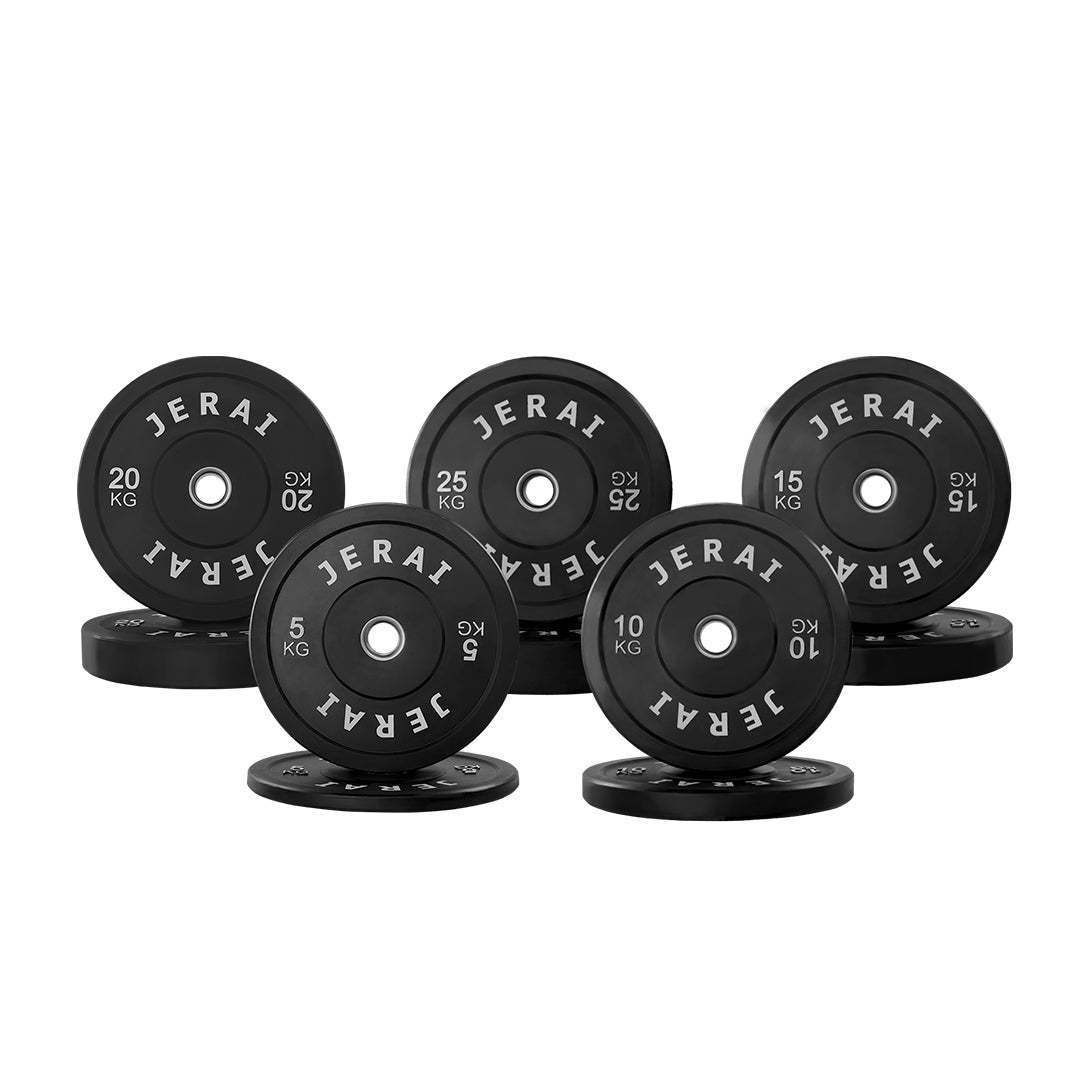 BLACK BUMPER PLATES SET 150KG