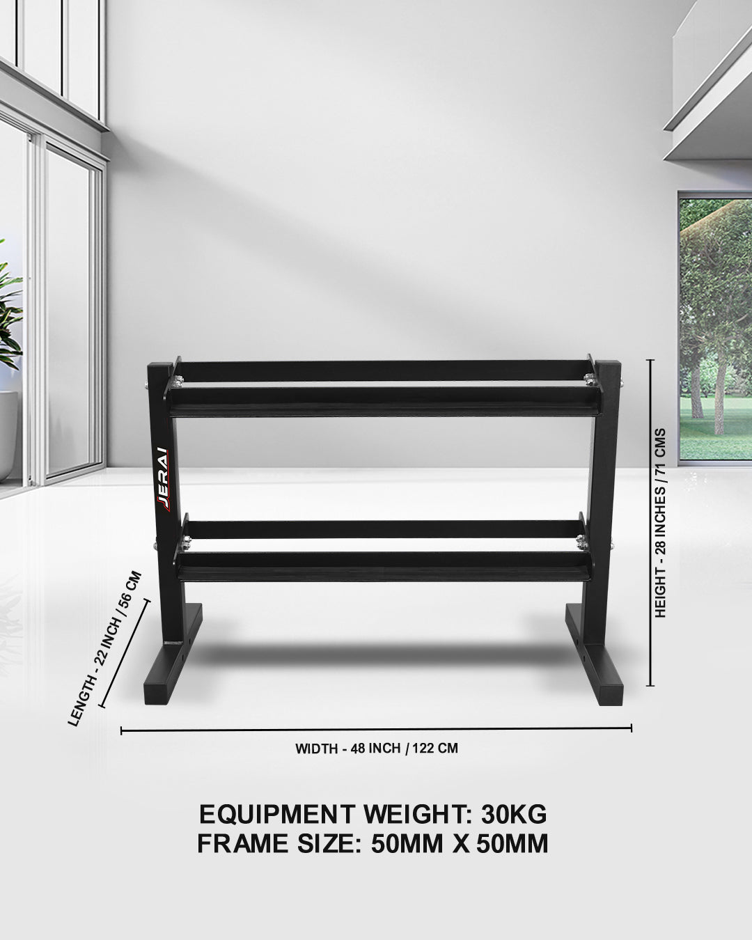 Jerai DUMBBELL RACK – close-up / angled view