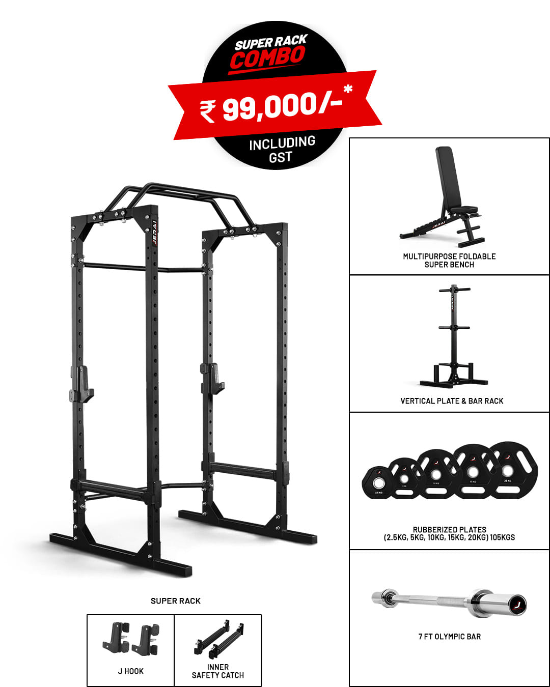 Jerai Super Rack Combo – front view