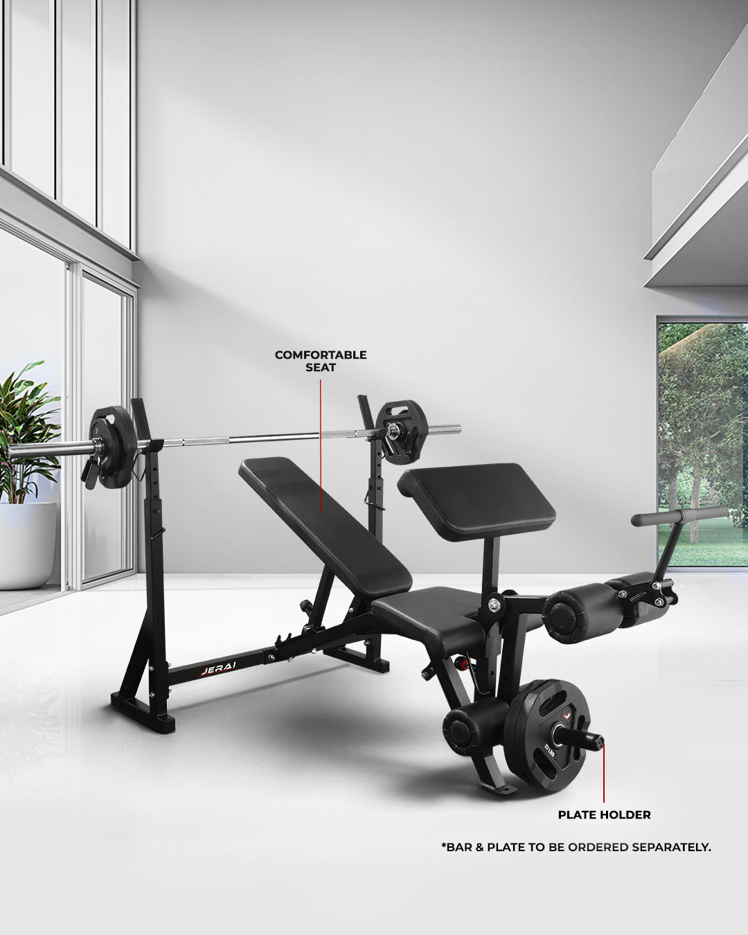 Jerai YOUR FIT PARTNER – dimensions and specifications infographic