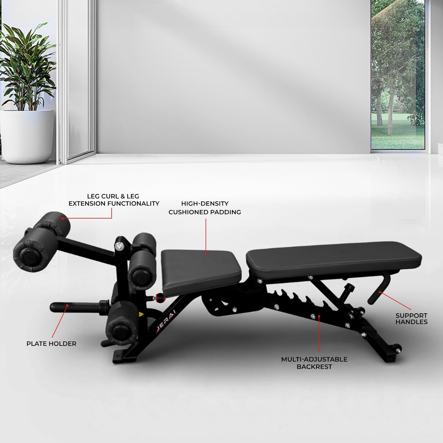 MULTI ADJUSTABLE BENCH (LEG CURL EXTENSION COMBO)